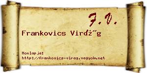 Frankovics Virág névjegykártya